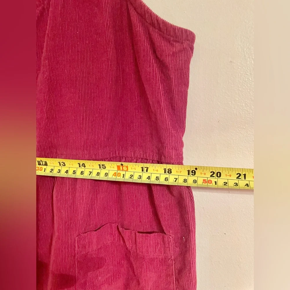 Two-Twenty Collection Size Medium Red Corduroy Jumper Cottage Core Vintage- EUC - Picture 7 of 8